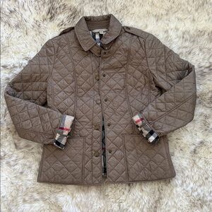 Burberry Brown Quilted Utility Jacket